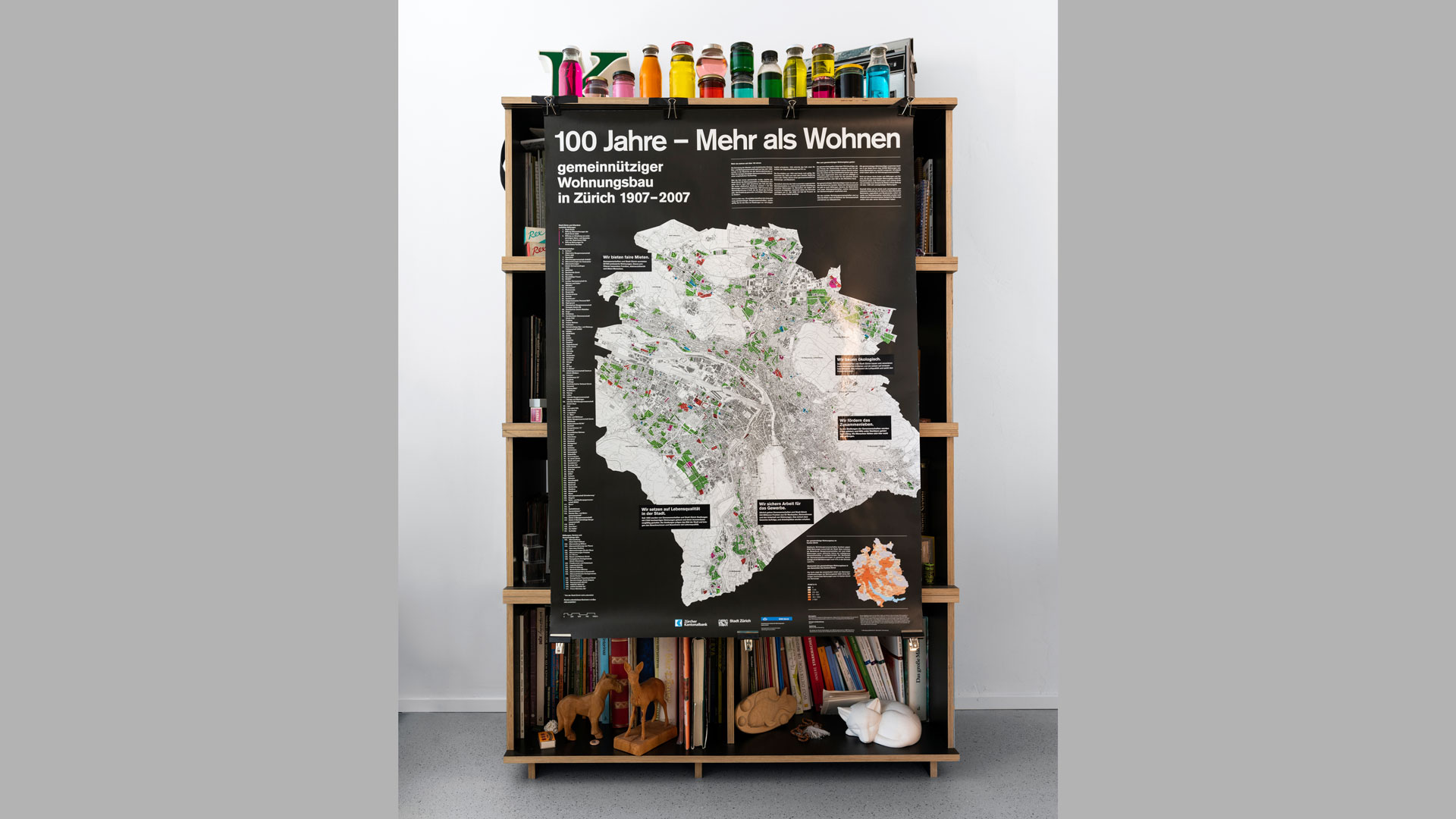 Map Poster Typography Zurich