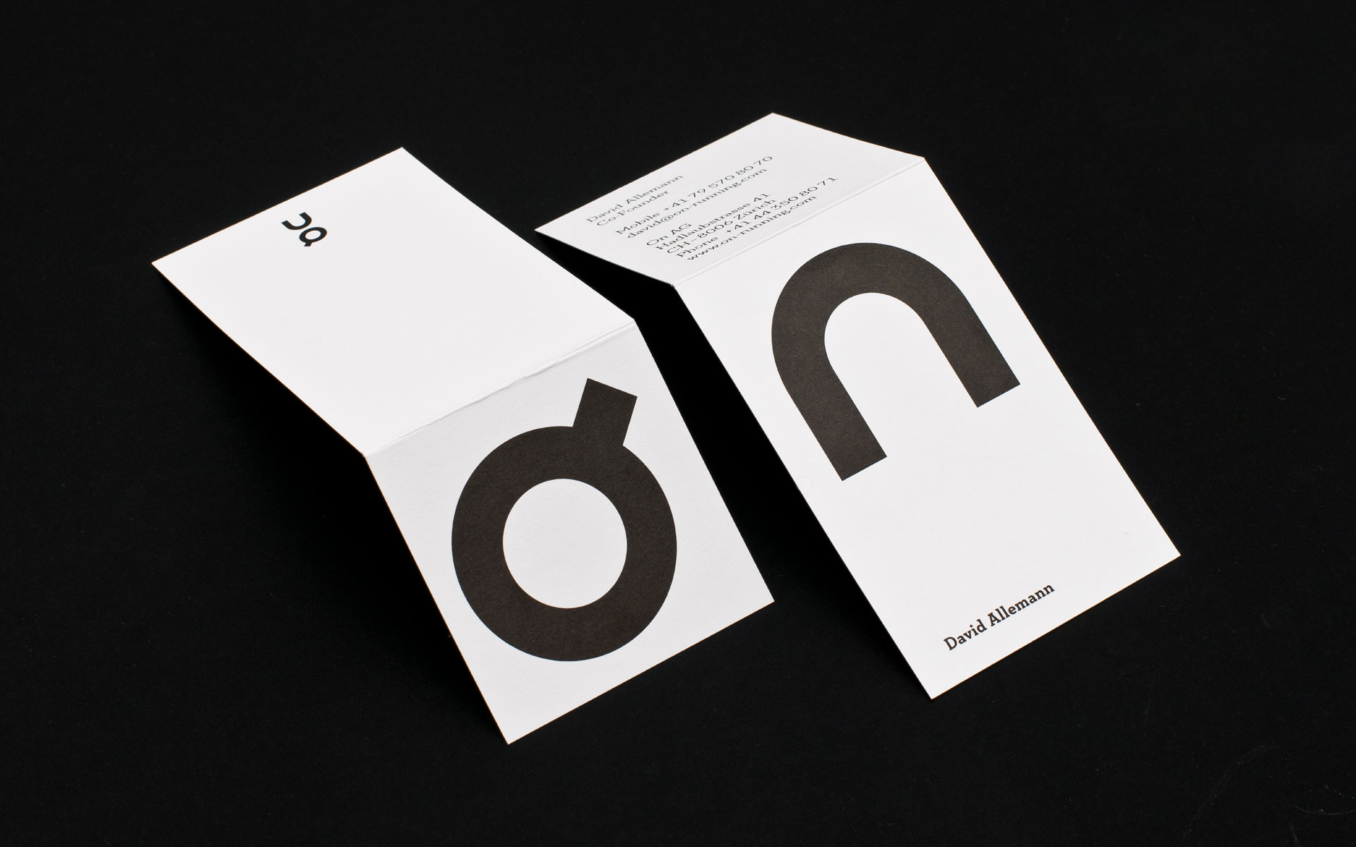 business card Typography